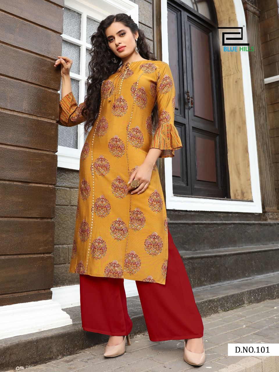 Blue Hills Glory Fancy Ethnic Wear Viscose Kurti With Bottom Collection